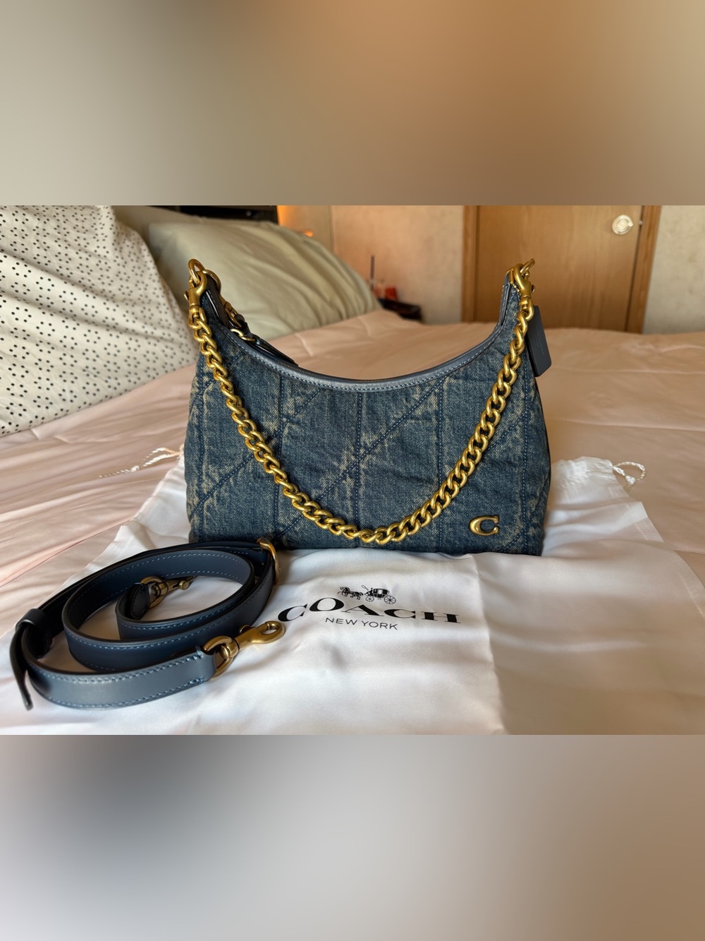 COACH Quilted Juliet 25- Loved Denim